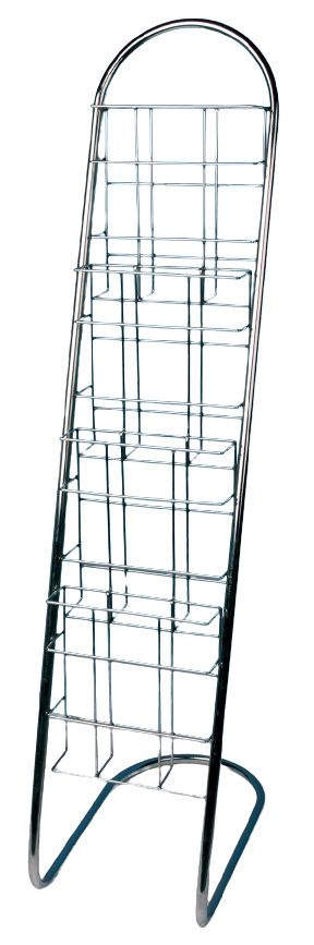 Chrome Brochure Rack