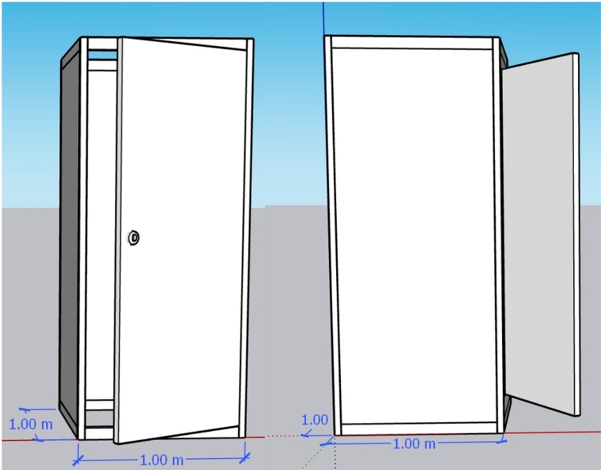 System Storeroom c/w 1 Swing Door 1m x 1m