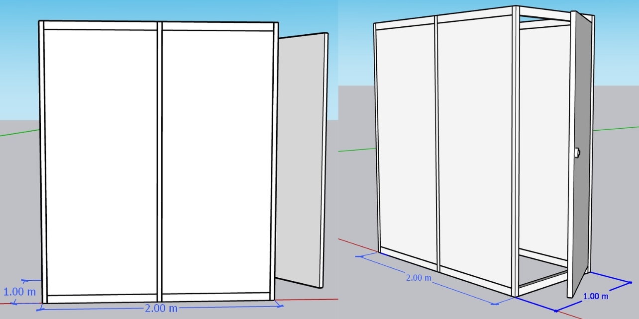 System Storeroom c/w 1 Swing Door 2m x 1m